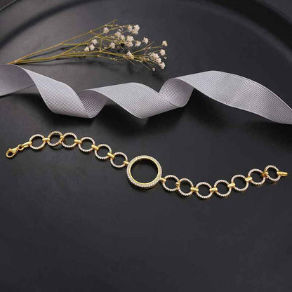 Gold Plated Quarter Wearable Women's Silver Bracelet