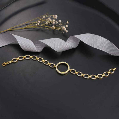 Gold Plated Quarter Wearable Women's Silver Bracelet