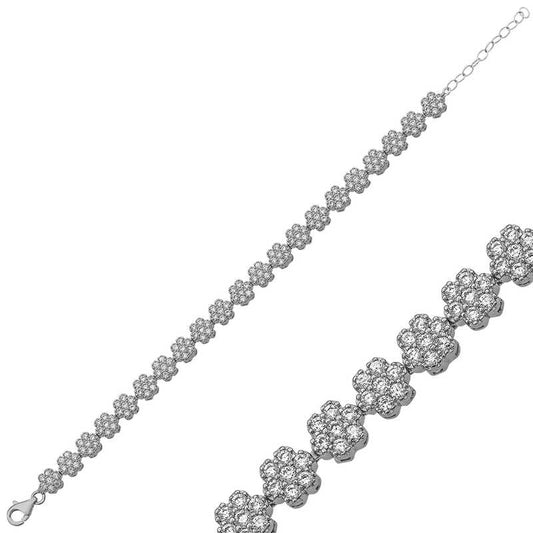 Flower Women's Silver Bracelet