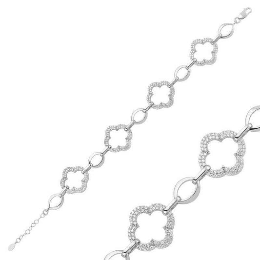 Flower Women's Silver Bracelet