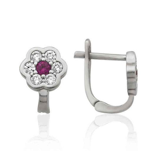 Silver Flower Earrings