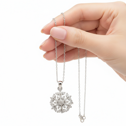 Blume Damen Silber Halskette