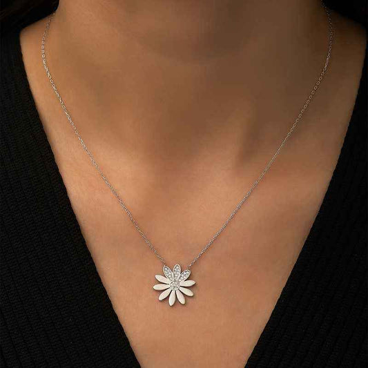 Flower Women's Silver Necklace