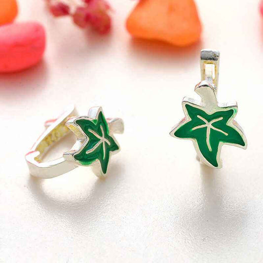 Silver Sycamore Leaf Children's Earring