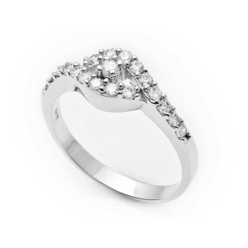 Bague en argent multi-pierres pour femme