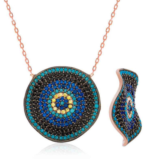 Women's Evil Eye Silver Pendant Necklace