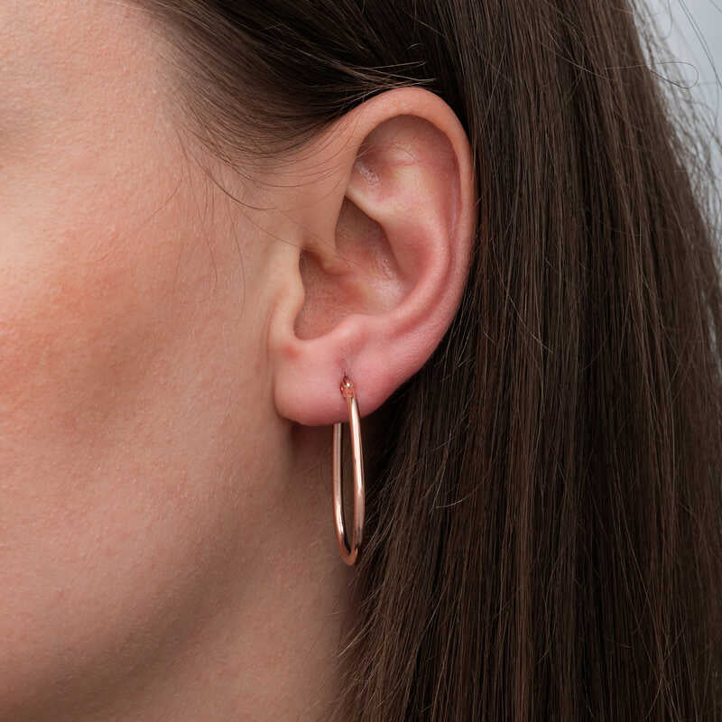 Boucles d'oreilles créoles en argent pour femme