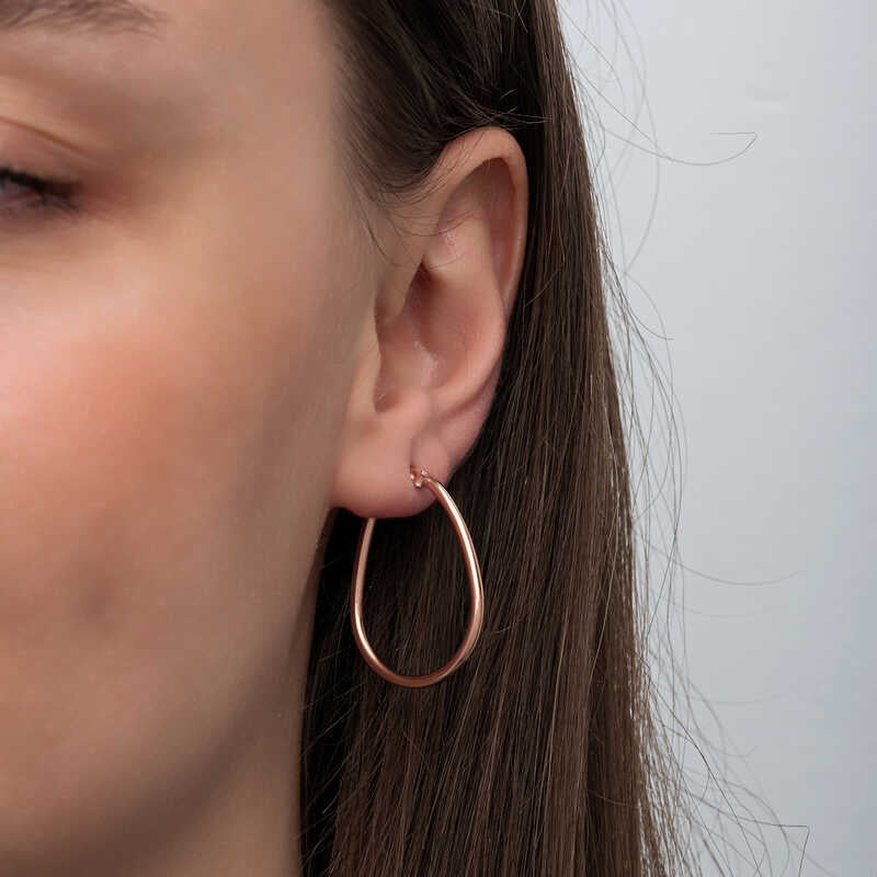 Boucles d'oreilles créoles en argent pour femme