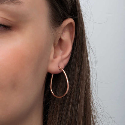 Boucles d'oreilles créoles en argent pour femme