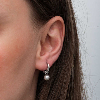 Pearl Women's Silver Earrings