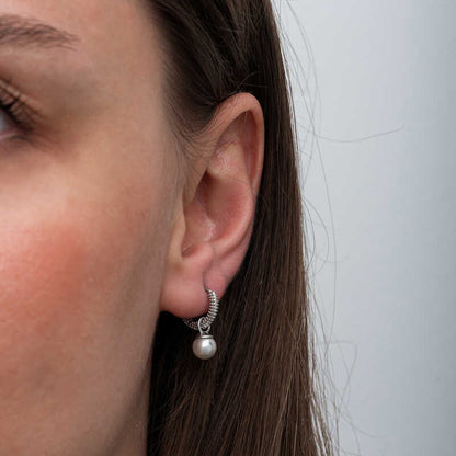 Pearl Women's Silver Earrings