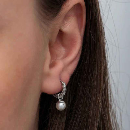 Pearl Women's Silver Earrings
