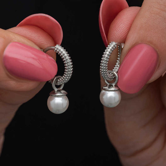 Pearl Women's Silver Earrings