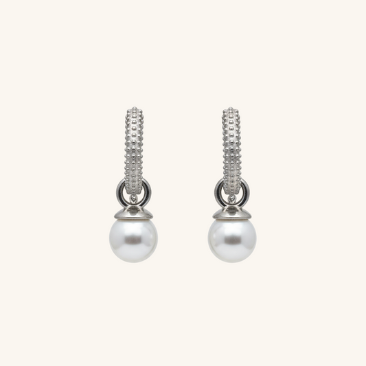 Pearl Women's Silver Earrings