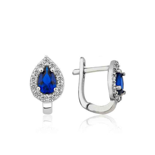 Drop J Women's Silver Earrings