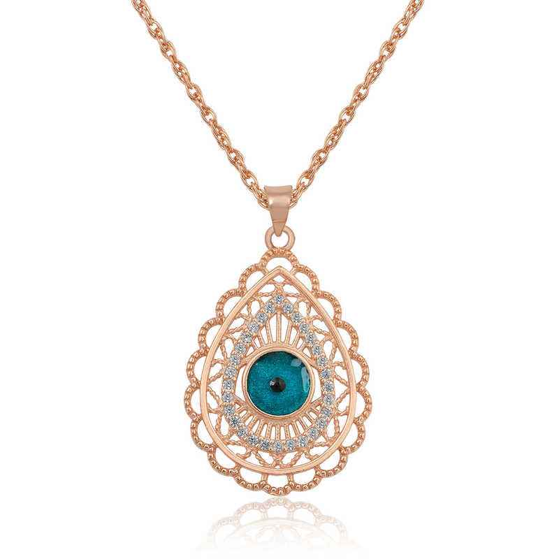 Drop Evil Eye Women's Silver Necklace