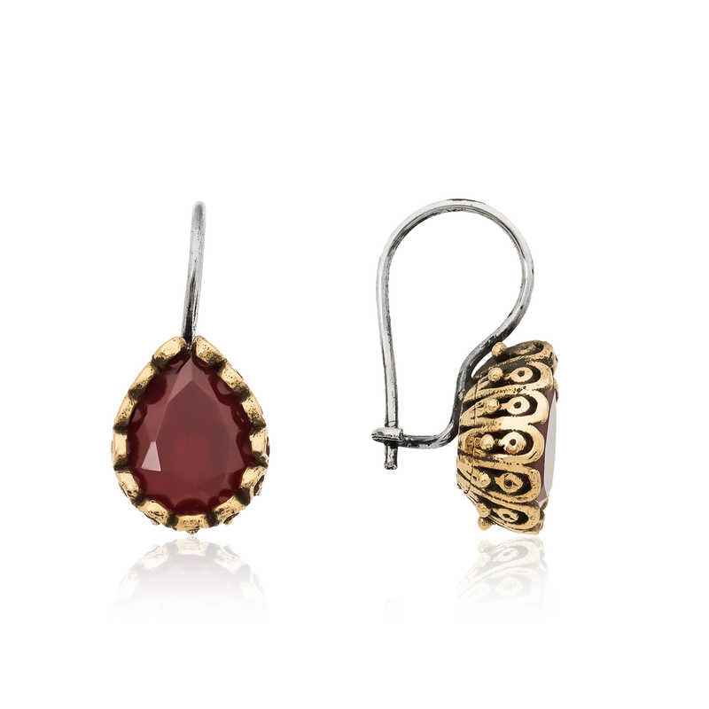Drop Design Antique Silver Earrings
