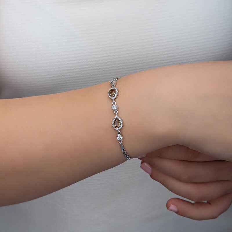 Drop Zultanite Stone Women's Silver Bracelet