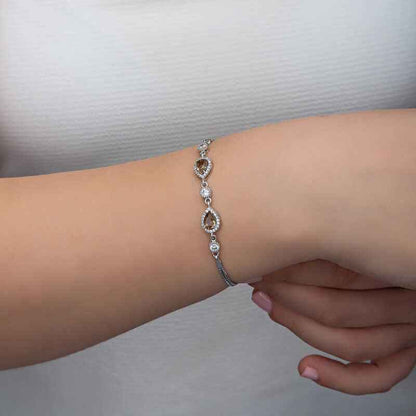 Drop Zultanite Stone Women's Silver Bracelet