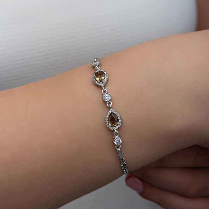 Drop Zultanite Stone Women's Silver Bracelet