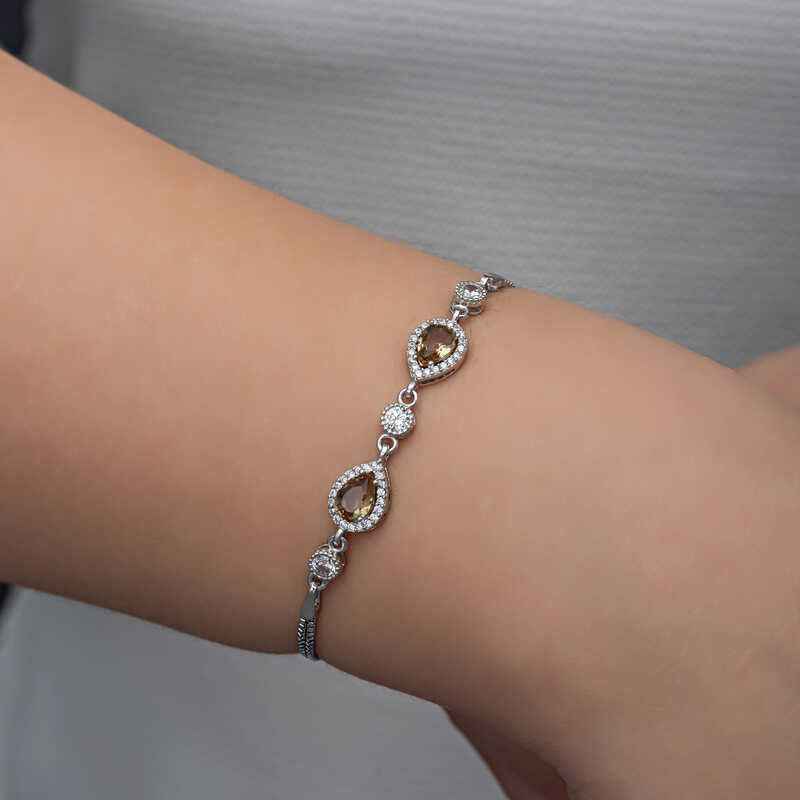 Drop Zultanite Stone Women's Silver Bracelet