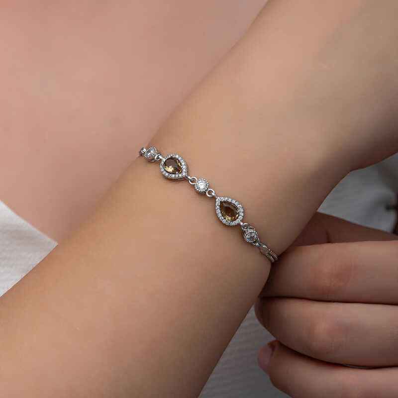 Drop Zultanite Stone Women's Silver Bracelet