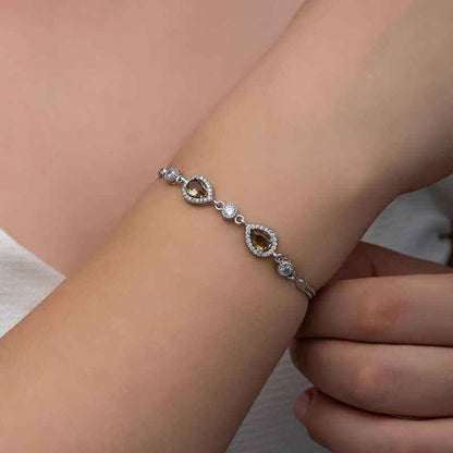 Drop Zultanite Stone Women's Silver Bracelet