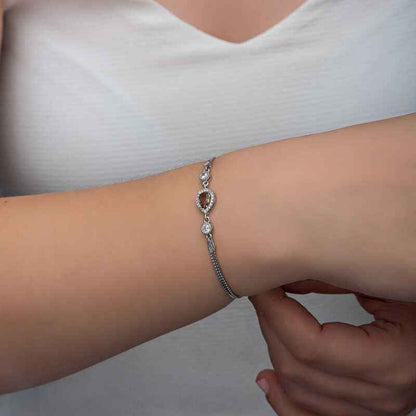Drop Zultanite Stone Women's Silver Bracelet