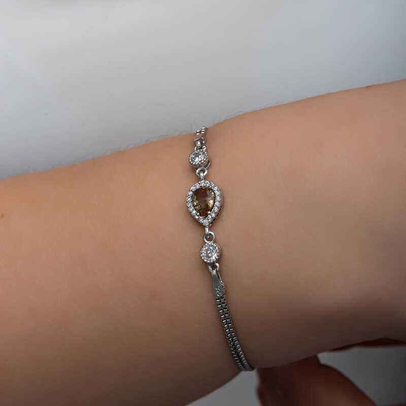 Drop Zultanite Stone Women's Silver Bracelet