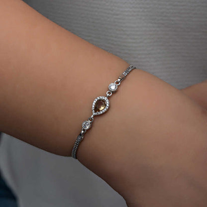 Drop Zultanite Stone Women's Silver Bracelet