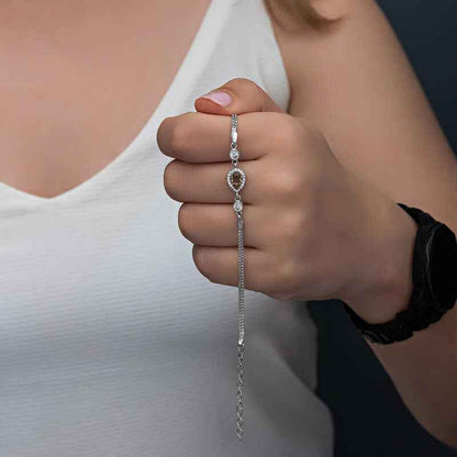 Drop Zultanite Stone Women's Silver Bracelet