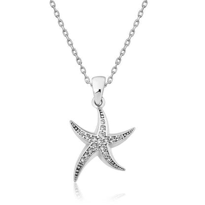 Collier en argent pour femme avec étoile de mer