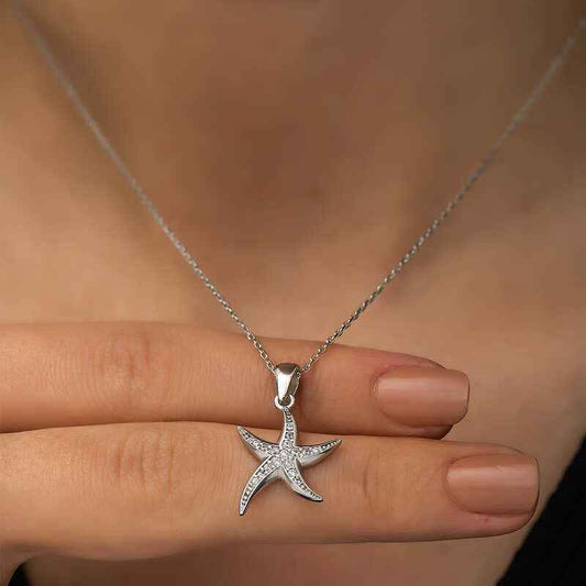 Starfish Women's Silver Necklace