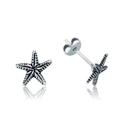 Starfish Stud Silver Earrings