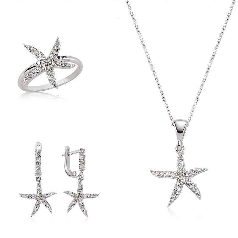 Starfish Women's Silver Set
