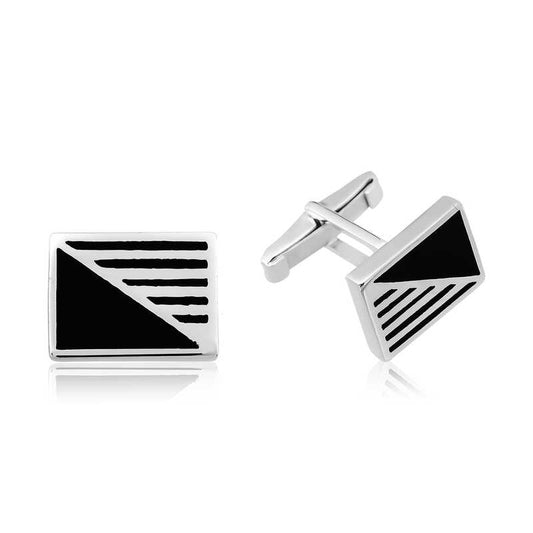 Classic Rectangle Silver Cufflink
