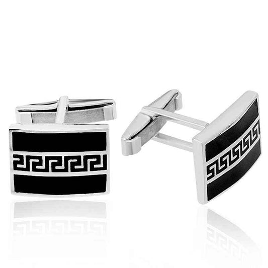 Rectangular Silver Cufflink
