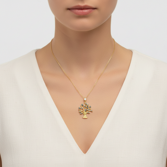 Wish Tree Damen Silber Halskette