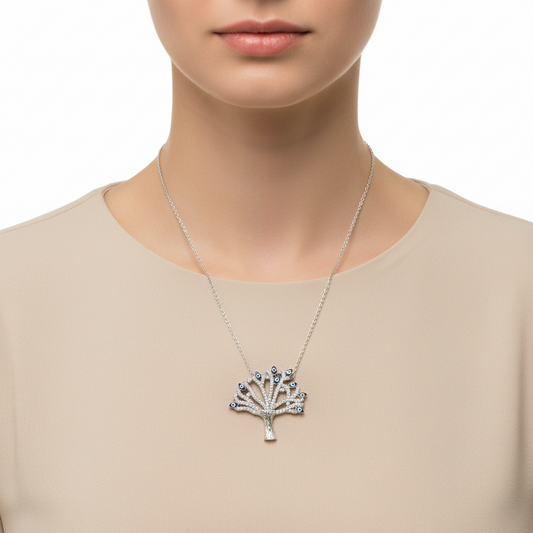 Wish Tree Damen Silber Halskette