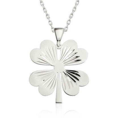 Four-Leaf Clover Women's Silver Necklace