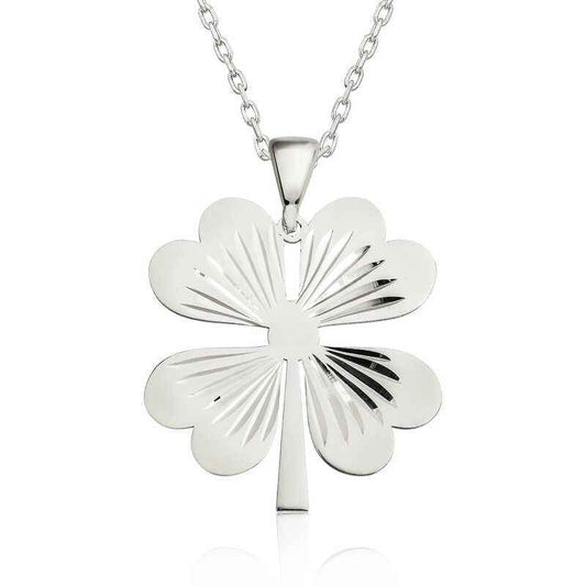 Four-Leaf Clover Women's Silver Necklace