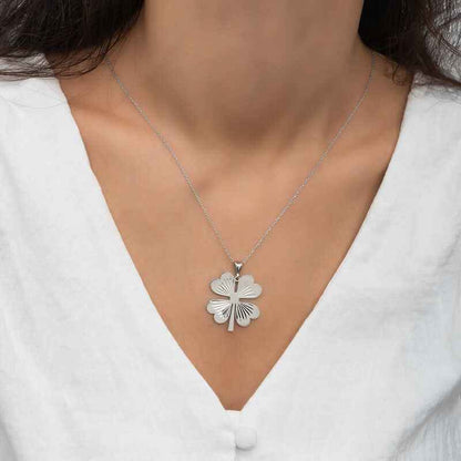 Four-Leaf Clover Women's Silver Necklace