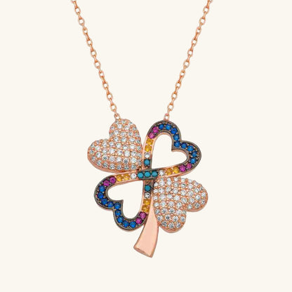 Four-Leaf Clover Women's Silver Pendant Necklace