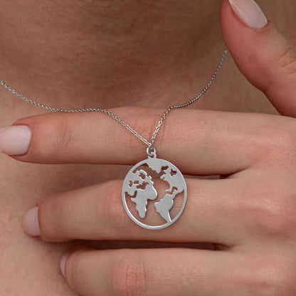 World Women's Silver Necklace