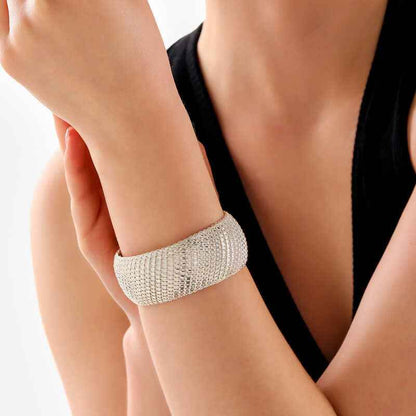 Handcrafted Pen Design Women's Silver Bracelet