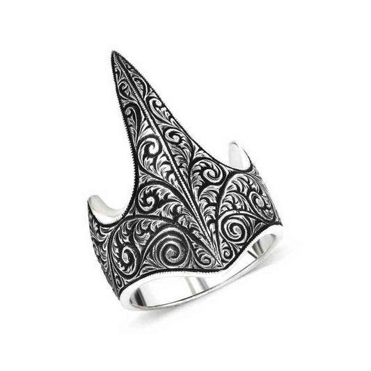 Handcrafted Archer's Thumb Ring Silver Ring