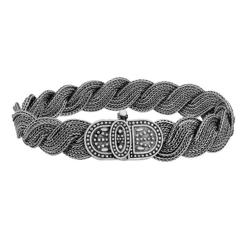 Handcrafted Knit Silver Bracelet