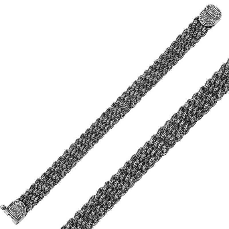 Handcrafted Knit Silver Bracelet