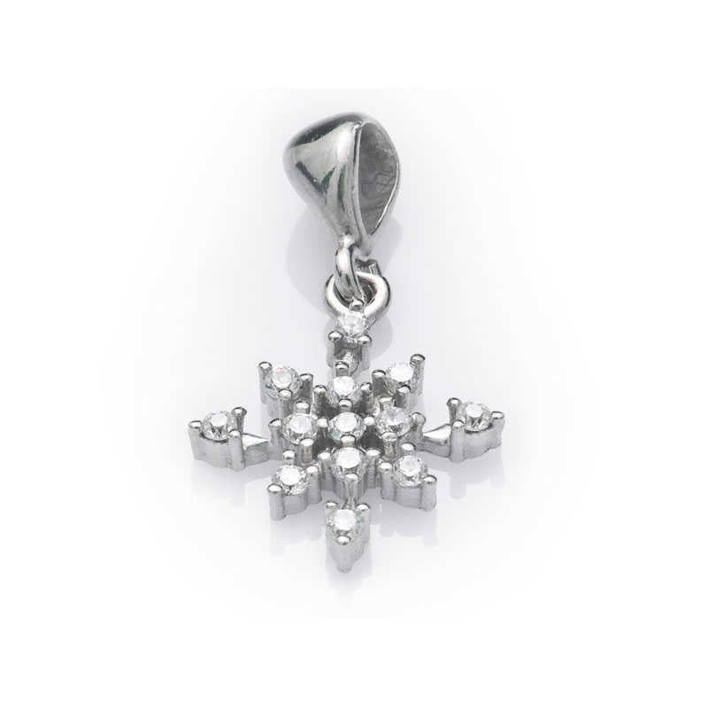 Collier en argent pour femme avec flocon de neige