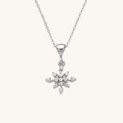 Collier en argent pour femme avec flocon de neige